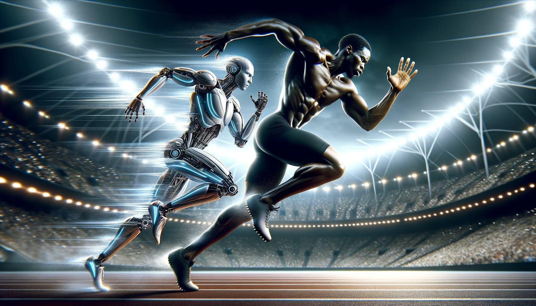 Comparación épica entre Usain Bolt y robot humanoide corriendo
