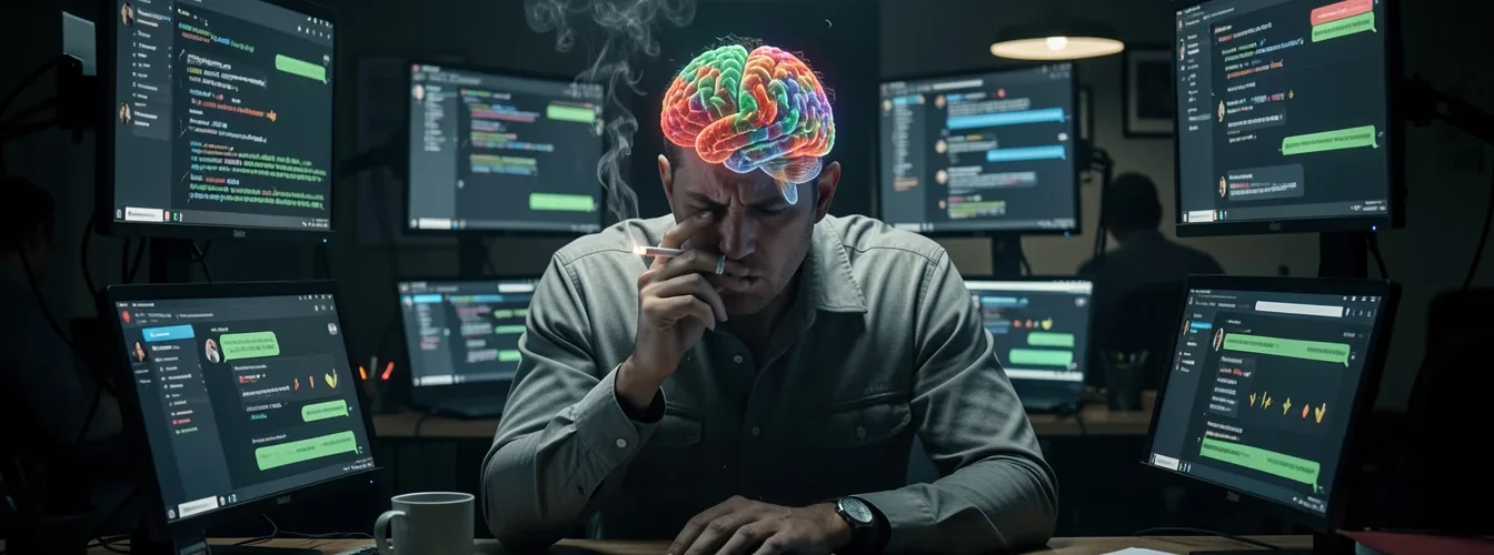 ai brain fry burnout 2026 Jorge Razo - Entrenador de emprendedores digitales "AI Brain Fry": El NUEVO Síndrome que Está DESTRUYENDO a los Trabajadores que Usan IA