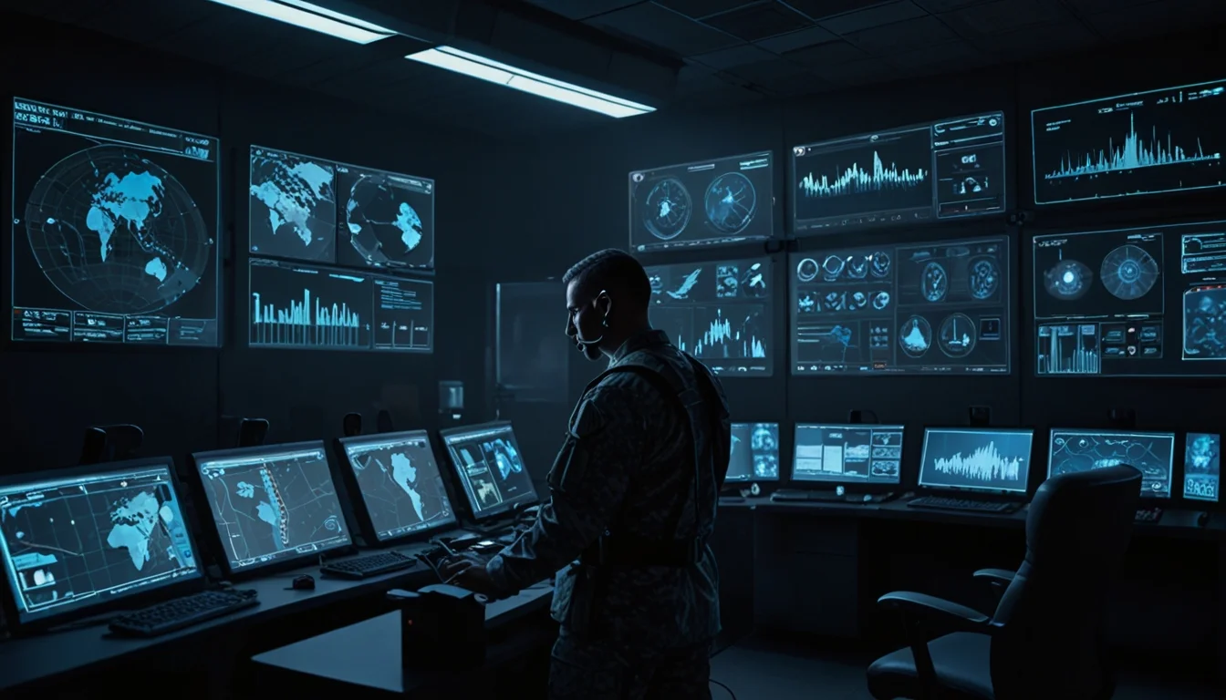 Centro de comando militar con IA