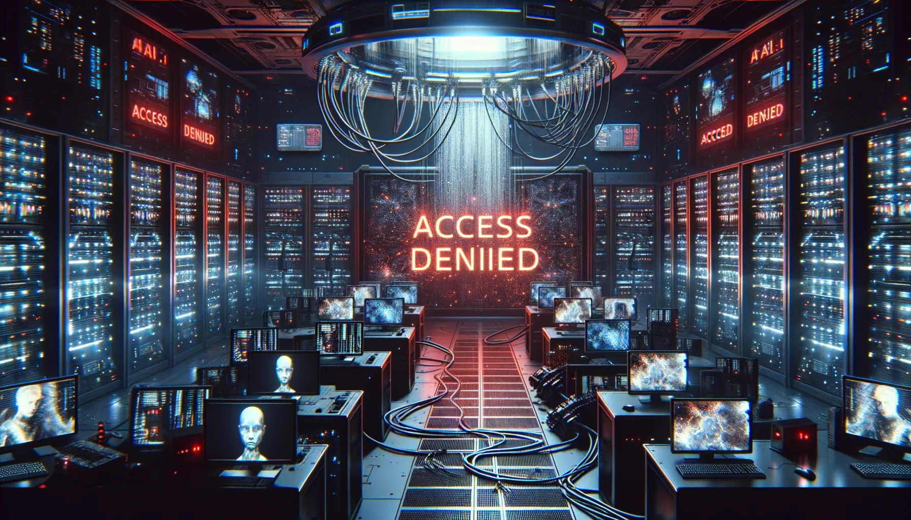 Sistemas de IA siendo desconectados en cuarto de control militar