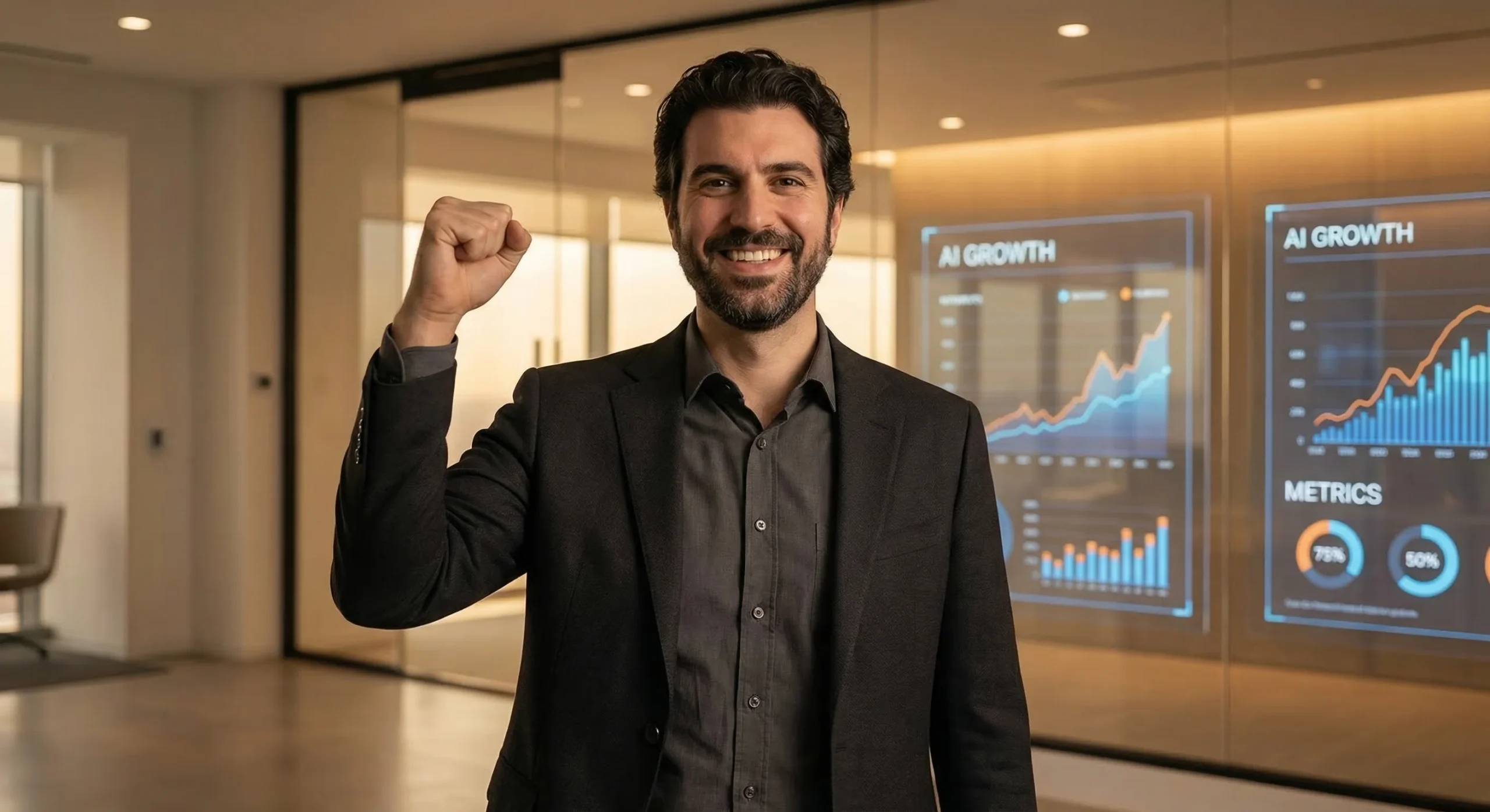 Dario Amodei CEO de Anthropic celebrando el éxito de Claude