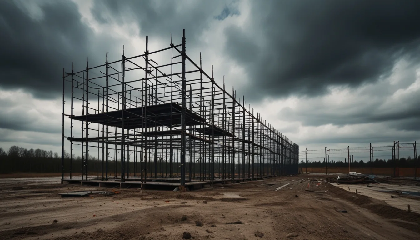 Sitio de construcción vacío donde debería estar el supercomputador